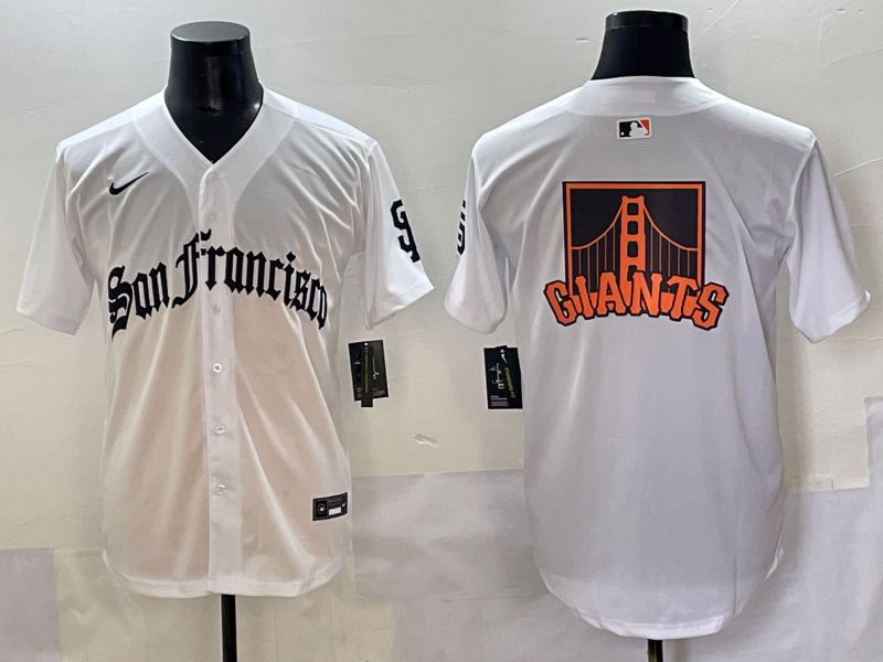 Men 2025 San Francisco Giants Blank White Five generations Joint Name Nike MLB Jersey style 6->san francisco giants->MLB Jersey